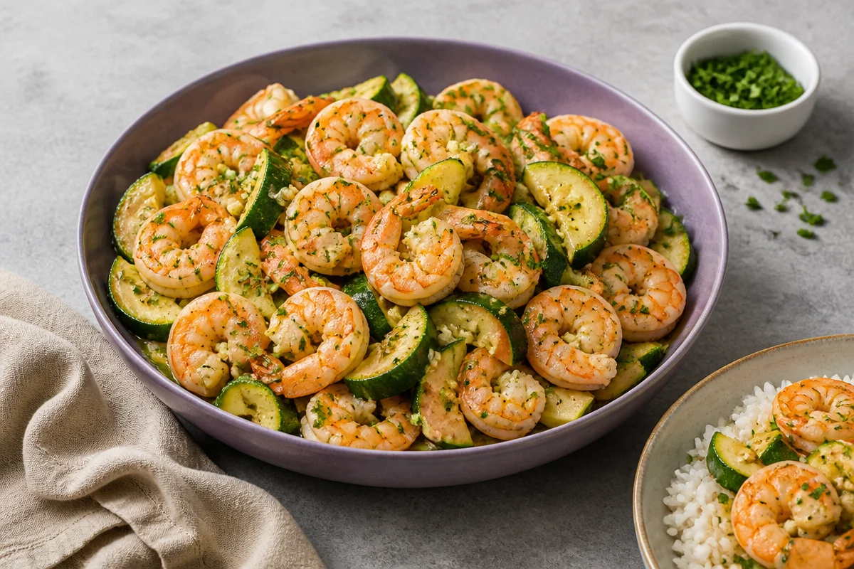 Delicious Garlic Butter Shrimp and Zucchini Skillet Recipe