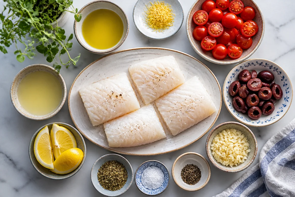 Mediterranean baked cod.