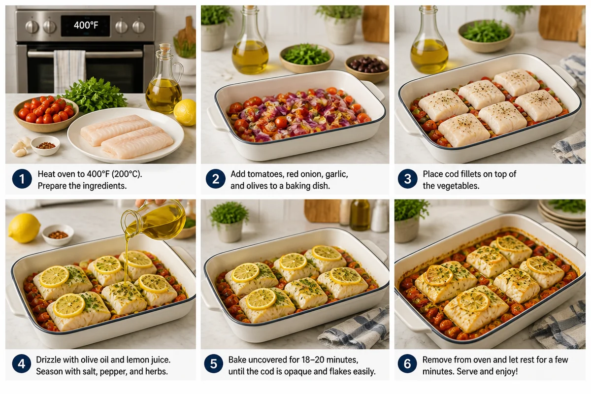 Mediterranean baked cod.