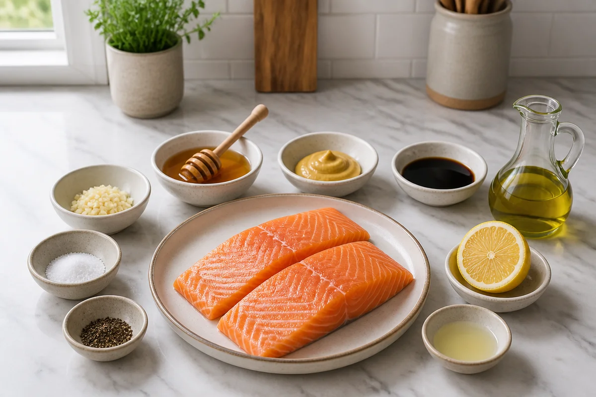 Honey mustard salmon.