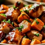 BBQ Chicken Sweet Potato Bowl with vibrant toppings and flavors