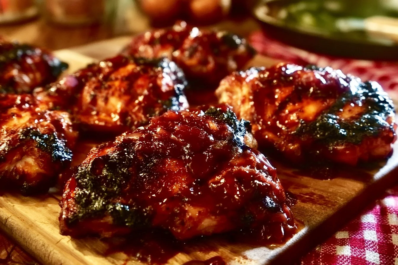 Grilled Chicken with Cherry Dr Pepper BBQ Sauce