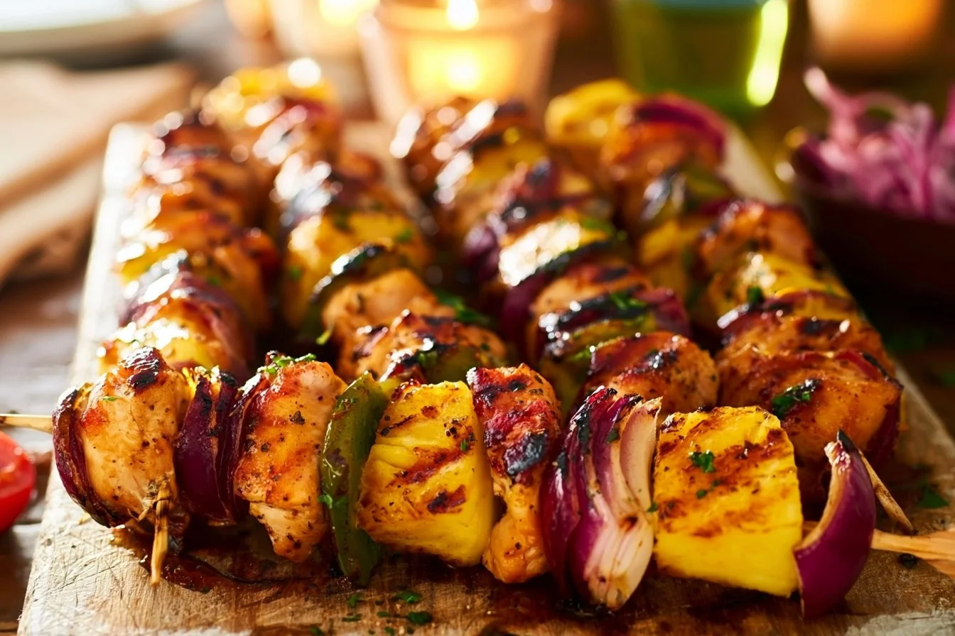Hawaiian Chicken Kebabs