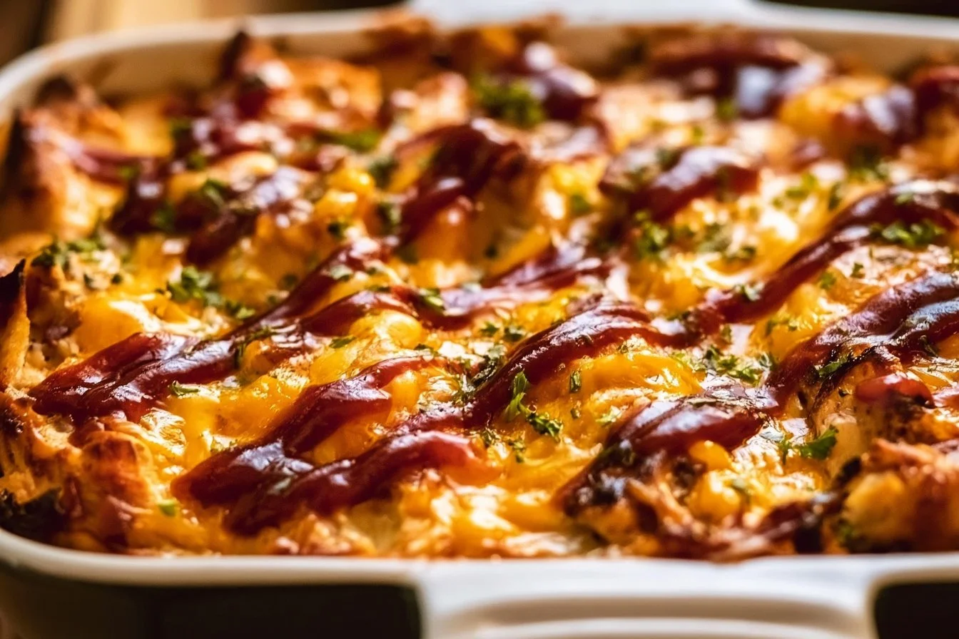 Keto BBQ Chicken Casserole