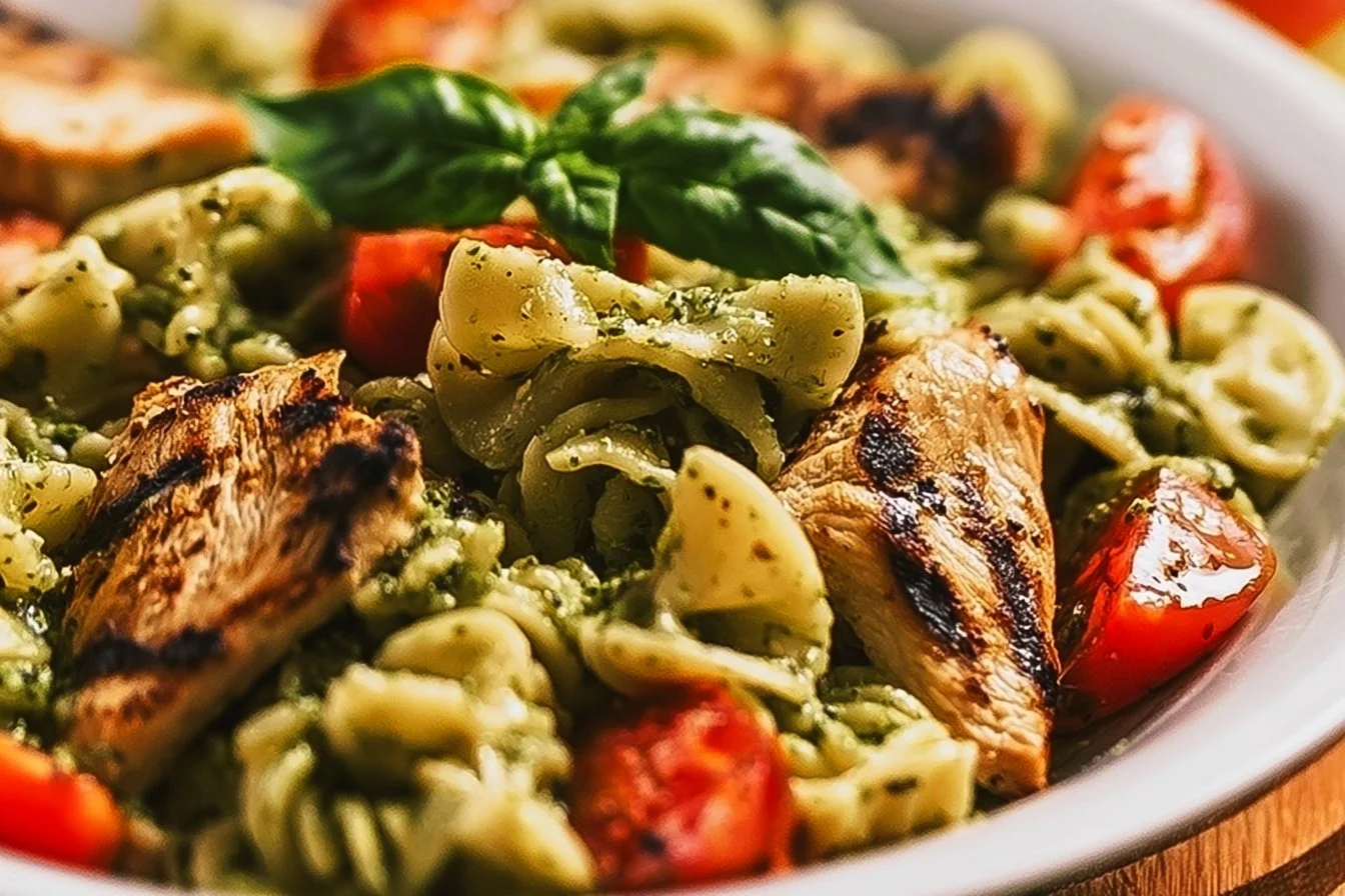 Pesto Pasta with Grilled Chicken